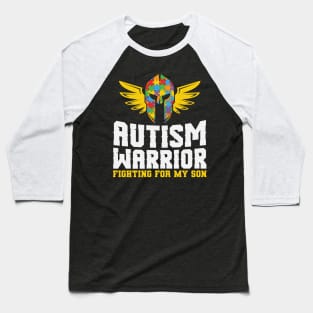 Autism Warrior Fighting   For My Son Baseball T-Shirt